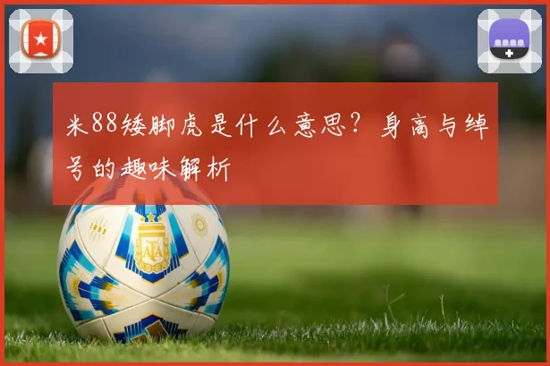 米88矮脚虎是什么意思？身高与绰号的趣味解析